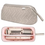 Leudes Hair Tools Travel Bag for Shark Flexstyle Carrying Case Portable Shark Hair Air Wrap Dryer Case Waterproof Dustproof Flat Curling Iron Travel Organizer (Camel)