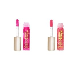 Milani Fruit Fetish Lip Oil Bundle with Vitamin E for Instant Hydration, Fruit Extract Infused Lip Treatment and Moisturizing Lip Gloss - Raspberry Peach + Strawberry Melon, 2pk