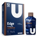 UCAN Edge Energy Gel Shots, Mocha + Caffeine (12, 2 Ounce Packets) for Running, Training, Workouts, Fitness, Cycling, Crossfit | Sugar-Free, Vegan, & Keto Friendly Energy