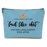 Funny Gifts for Strong Women - Retirement & Birthday Ideas, Cool Gifts for Coworkers & Hostess, Inspirational Cosmetic Bag with Makeup Travel Accessories