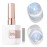 Double Rhythm 15ML Ice Glass Cat Eye Gel Polish with Magnet Holographic Glitter Shimmer Translucent Sheer Color Salon Soak Off Magnetic Nail at Home (Mermaid Blue-MC1135)