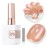 Double Rhythm 15ML Ice Glass Cat Eye Gel Polish with Magnet Holographic Glitter Shimmer Translucent Sheer Color Salon Soak Off Magnetic Nail at Home (Dark Orange-MC1127)