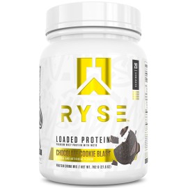 RYSE Loaded Protein Powder - Chocolate Cookie Blast - 25g Whey Protein Isolate & Concentrate with Prebiotic Fiber & MCTs - Low Carb, Low Sugar, Digestive-Friendly - 20 Servings / 1.5 lb Tub