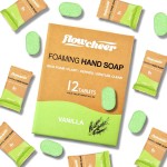 flowcheer Foaming Hand Soap Refill Tablets, 12 Pack Makes 108 fl oz (12 x 9 fl oz Bottles) Vanilla Fragrance,Fresh & Clean Handwash, No Plastic Bottle