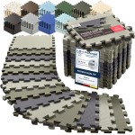 bemaxx Gym Mats Set - 18 pcs EVA Interlocking Foam Floor Tiles (12.6x12.6x0.4) 18sqft Protective Gym Flooring Sports Home Workout Exercise Mats Puzzle Garage Fitness Play-Room Garage Pool Treadmill