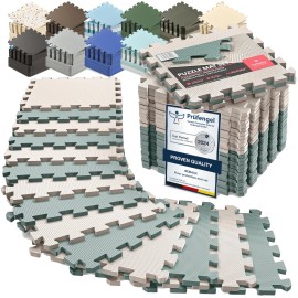 bemaxx Gym Mats Set - 18 pcs EVA Interlocking Foam Floor Tiles (12.6x12.6x0.4) 18sqft Protective Gym Flooring Sports Home Workout Exercise Mats Puzzle Garage Fitness Play-Room Garage Pool Treadmill