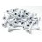 NorthPointe 1  Plastic Golf Tees - Short Tees for Irons, Par Threes, Hybrids, and Driving Range - Pack of 50 or 100 Bulk in High Visibility White Durable Plastic (50, Skull & Crossbones, 1 1/2)