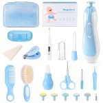 Megainvo Baby Grooming Kit, 24 Pcs Baby Care Kit, Baby Nail Trimmer Set with Light, Newborn Nursery Baby Essential Care Kit Nail Clippers Hair Comb Brush Infant for Neewborn Boys Girls