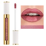 MAKI YIKA Red Lipstick for Women Metallic Lipsticks Glitter Long Lasting Lipstick No Smudge No Transfer Liquid Lip Gloss (BR03 Be Happy)
