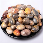 SigMntun Polished Crazy Lace Agate Crystal Stone Set - 72 Pcs, 0.5 10 oz Handpicked Natural Tumbled Gemstones Rocks, Pebbles for Reiki, Chakra, Healing, Home Decor