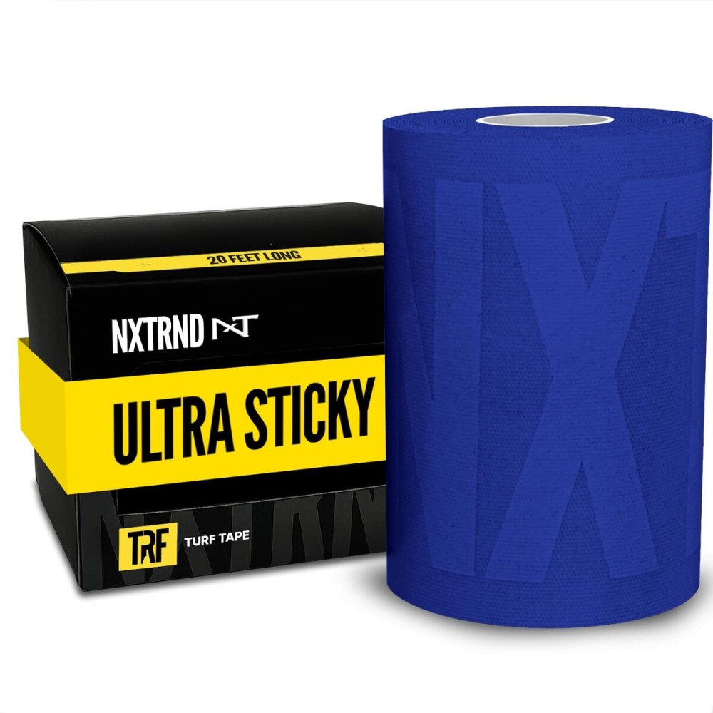 Nxtrnd TRF Turf Tape Football, Extra Wide Kinesiology Tape, Protects from Turf Burn (Blue)