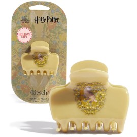 Harry Potter x Kitsch Big Hair Clip for Women - Strong Grip for Secure Updo | Stylish Jumbo Claw Clip | Durable Hair Accessories for Everyday Use | Ideal Harry Potter Gifts for Women - Hufflepuff, 1pc
