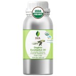 SVA Eucalyptus Essential Oil Organic - 16 Fl Oz - 100% Natural Organic Eucalyptus Oil for Hair, Face, Skin Care, Diffuser, Aromatherapy, Scalp, Body Massage, Soap and Candle Making