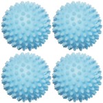 Handy Laundry Reusable Laundry Dryer Balls - A Natural Alternative to Fabric Softener, Reduce Drying Time and Save on Energy, Soft Fluffy Clothes, Fewer Wrinkles, Less Static Cling (Pack of 4)