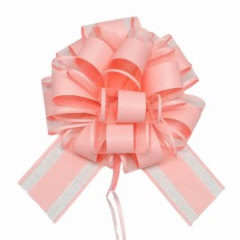 6 PCS Large Pull Bows,Bow for Gift Wrapping,6 inches,Christmas Party Birthday Gift Wedding Ribbon Bows for Wrapping Boxes or Flower Decorations, Valentine\'s Day Gift Decorations