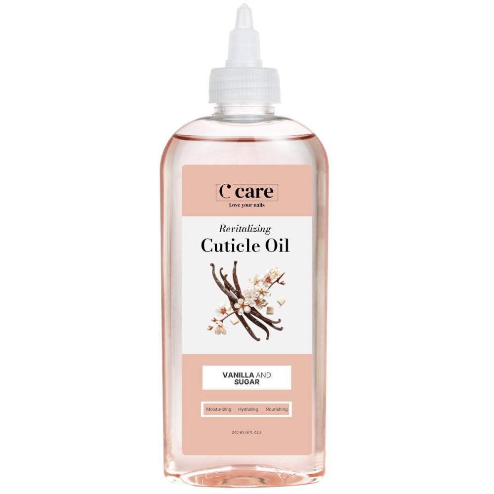 C CARE Vanilla & Sugar cuticle oil For Nails - Repairs Cuticles Overnight - Moisturizes and Strengthens Nails and Cuticles - 8 oz