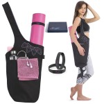 Zenifit Yoga Mat Bag - Versatile Yoga Bag with Mat Straps & Storage Pockets, Holds Yoga & Pilates Mats, Lightweight & Durable, Black and Lavender Bliss