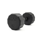 CAP Barbell 12-Sided Coated Dumbbell with Black Handle, Single, 12 LB