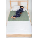 PeapodMats Bedwetting & Incontinence Waterproof Bed Mat - Reusable Underpad. Secure Placement & Breathable. Washable. Enviro Friendly 3x3 (Sage) Mattress Protector & Pee Pad for Kids & Adults