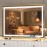 Hasipu Vanity Mirror with Lights, 23 x 18 LED Makeup Mirror, Lighted Makeup Mirror with Dimmable 3 Modes, Touch Screen Control Vanity Mirror Square Gold