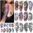 77 Sheets Unicorn Temporary Tattoo for Adult Kid, 17 Sheets Half Arm Skull Flowers Fake Tattoos, 60 Sheets Tiny Body Tattoos Stickers for Women Men Waterproof Realistic Christmas Halloween Costume