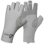 Drasry UV Protection Fishing Fingerless Gloves Men Women UPF 50+ SPF for Fishing Kayak Paddling Hiking Sailing Rowing Sun Gloves Dark Gray XL