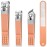 DUCOO Nail Clipper Set, 4 PCS Ultra Sharp Nail Clippers for Men, Women, Adults Toenail Fingernail Clippers, Stainless Steel Nail Cutter & File, Rose Gold