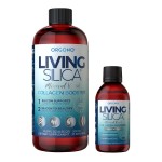 Orgono Living Silica Kit | Mineral-Based Collagen Booster Liquid & Concentrate Drops (Travel Size) | Vegan | Supports Joint & Bone Health, Collagen & Elastin Production, Glowing Skin.