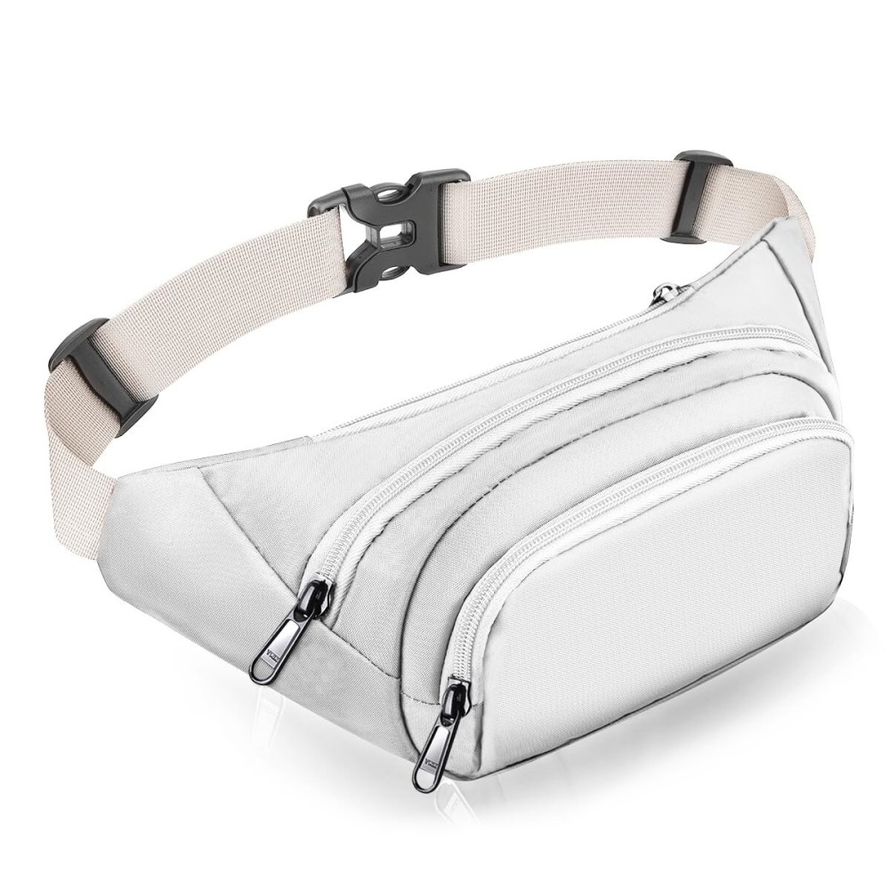 Large Fanny Pack for Women Men - Syican Waist bag with 3-Zipper Pockets, Gifts for Enjoy Sports Traveling Workout Casual Hands-Free crossbody bags Fits MAX 7.9\'\' iPad & 6.6\'\' Phone