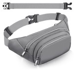 Large Fanny Pack for Women Men - Syican Waist bag with 3-Zipper Pockets, Gifts for Enjoy Sports Traveling Workout Casual Hands-Free crossbody bags Fits MAX 7.9\'\' iPad & 6.6\'\' Phone
