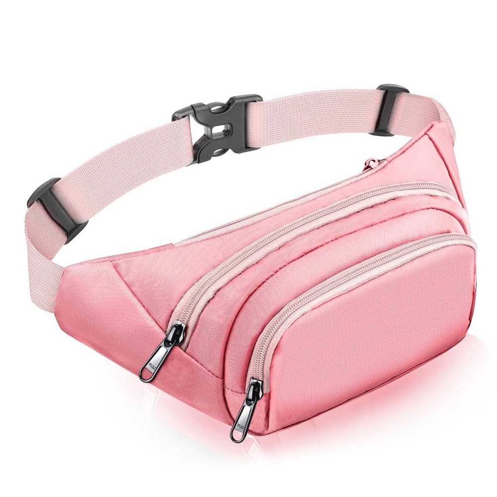 Large Fanny Pack for Women Men - Syican Waist bag with 3-Zipper Pockets, Gifts for Enjoy Sports Traveling Workout Casual Hands-Free crossbody bags Fits MAX 7.9\'\' iPad & 6.6\'\' Phone