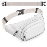 Large Fanny Pack for Women Men - Syican Waist bag with 3-Zipper Pockets, Gifts for Enjoy Sports Traveling Workout Casual Hands-Free crossbody bags Fits MAX 7.9\'\' iPad & 6.6\'\' Phone