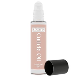 C CARE Vanilla & Sugar Roll-On Cuticle Oil | Natural Revitalizing Hydrating Nail Oil | Repaires Cuticles Overnight | For Damaged Skin And Thin Nails | Paraben Cruelty Free Formula | 10ml