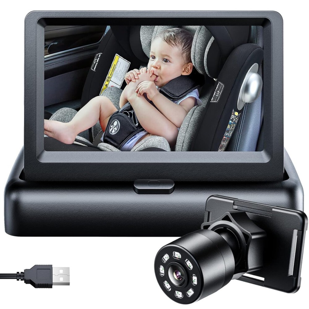 Itomoro Baby Car Camera, View Infant in Rear Facing Seat with Wide Crystal Clear View,USB Easy Install car camera for baby 1080P