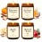 Holiday Candle Gift Set - Cinnamon Pumpkin, Apple Vanilla, Orange Jasmine Coconut, Cedarwood Spice - Long Lasting Soy Candles for Home, Thanksgiving & Christmas Gifts for Women