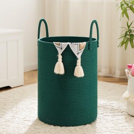 Artfeel Laundry Basket,Woven Cotton Rope Laundry Hamper,100L for Decorative Storage of Dirty Clothes,Toys and Blankets in Bathroom,Baby Room and Living Room