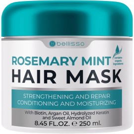 Rosemary Mint Oil Hair Mask - Deep Conditioning Repair Products for Damaged Care - Scalp Moisturizer and Hydrating Treatment for Women and Men - Volume for Extremely Dry, Thin and Frizzy Locks