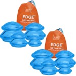 Silicone Cupping Therapy Set Professional Massage Cupping Cups for Cupping Therapy - 8 Cup Kit for Massage, Myofascial Release, Cellulite Reduction - Pack of 2 (Lure Blue)