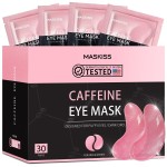 Maskiss Under Eye Patches (30 Pairs), Caffeine Eye Masks for Dark Circles Puffy Eyes Undereye Bags, Collagen Eye Patches for Wrinkles and Puffiness, Skin Care Gift for Her