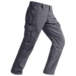SPOSULEI Mens Cargo Pants Ripstop Work Hiking Pants Outdoor Breathable Quick Dry Stretch Tactical Construction Travel Working Pants with 9 Pockets Dark Grey 44Wx32L
