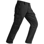 Cargo Pants for Mens Breathable Ripstop Cargo Work Pants Outdoor Quick Dry Stretch Tactical Construction Hiking Travel Pants with 9 Pockets Black 36Wx32L
