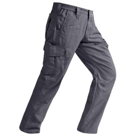 SPOSULEI Mens Cargo Pants Ripstop Work Hiking Pants Outdoor Breathable Quick Dry Stretch Tactical Construction Travel Working Pants with 9 Pockets Dark Grey 36Wx34L