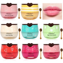 8 PCS Bee Lip Balm Honey Pot, Hydrating Prevention Dry & Cracked Lip Sleeping Mask,Reduce Lip Lines,Honey Lip Balm Bulk,Cheer Gifts,Party Favors,Stocking Stuffers,Bulk Gifts