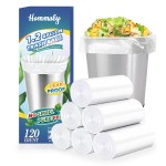 1.2 Gallon 120 pcs(1-1.2 Gal) Small Clear Trash Bags, Strong 1 Gallon 1.2 Gallon 1.3 Gallon Garbage Bags, Bathroom Trash Can Bin Liners,Mini Bags Waste Basket Liner,Fit 5 Liter, 1-1.2 Gal (1.2C120)