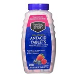 berkley jensen Extra Strength Antacid Tablets Chewable - 750mg Calcium Carbonate Antacids for Heartburn, Acid Indigestion, Upset Stomach Relief - Assorted Berry Flavor - 200 Count (Pack of 1)