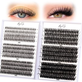 Lash Clusters 480 Clusters D Curl 10-20mm False Eyelash 60D 80D 100D Thick Eyelash Extension 20D 30D 40D Individual Eyelashes Multi-Style DIY Lash Extensions for Beginners(20D-100D-D, 10-20MIX)