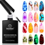 Beetles Blooming Gel, Blooming Gel Nail Polish Clear Uv Led Blossom for Spreading Effect Marble Natural Stone Watercolor Floral Print Soak off Diy Christmas Nail Art Design Manicure Gifts for Women