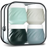 Gemice 4 OZ Travel Size Containers for Toiletries, 4-Pack Leak-Proof Silicone Slime Jars with Lids, BPA Free Small Round Cosmetic Slime Container for Lotion, Cream, Ointments, Travel Essentials