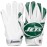 Franklin Sports New York Jets Youth NFL Football Receiver Gloves - Official NFL Team Logos - Kids Football Gear + Accessories - Youth M/L Pair
