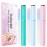 4PCS Glass Nail File in Case, Glass Fingernail File, Christmas Gifts Stocking Stuffers, Double-Sided Etched Crystal Nail File for Nail Art & Nail Care (Blue 2 & Pink 2)